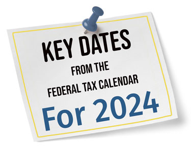 Key Dates from the federal tax calendar 2022